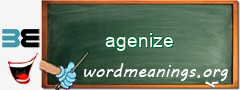 WordMeaning blackboard for agenize